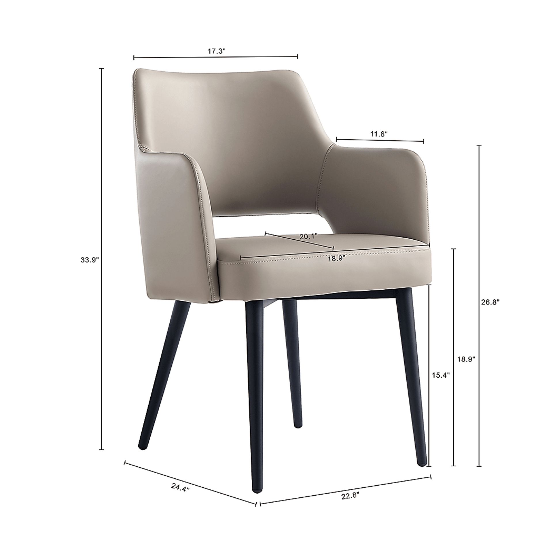Owlwell Taupe Arm Chair - Image 9