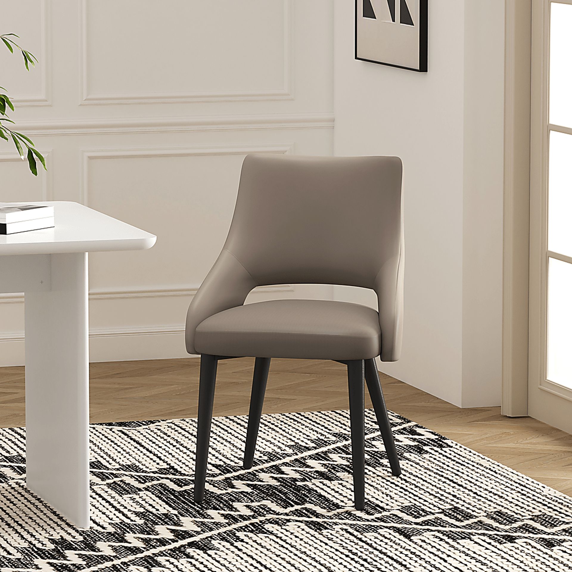 Owlwell Taupe Dining Chair - Image 2