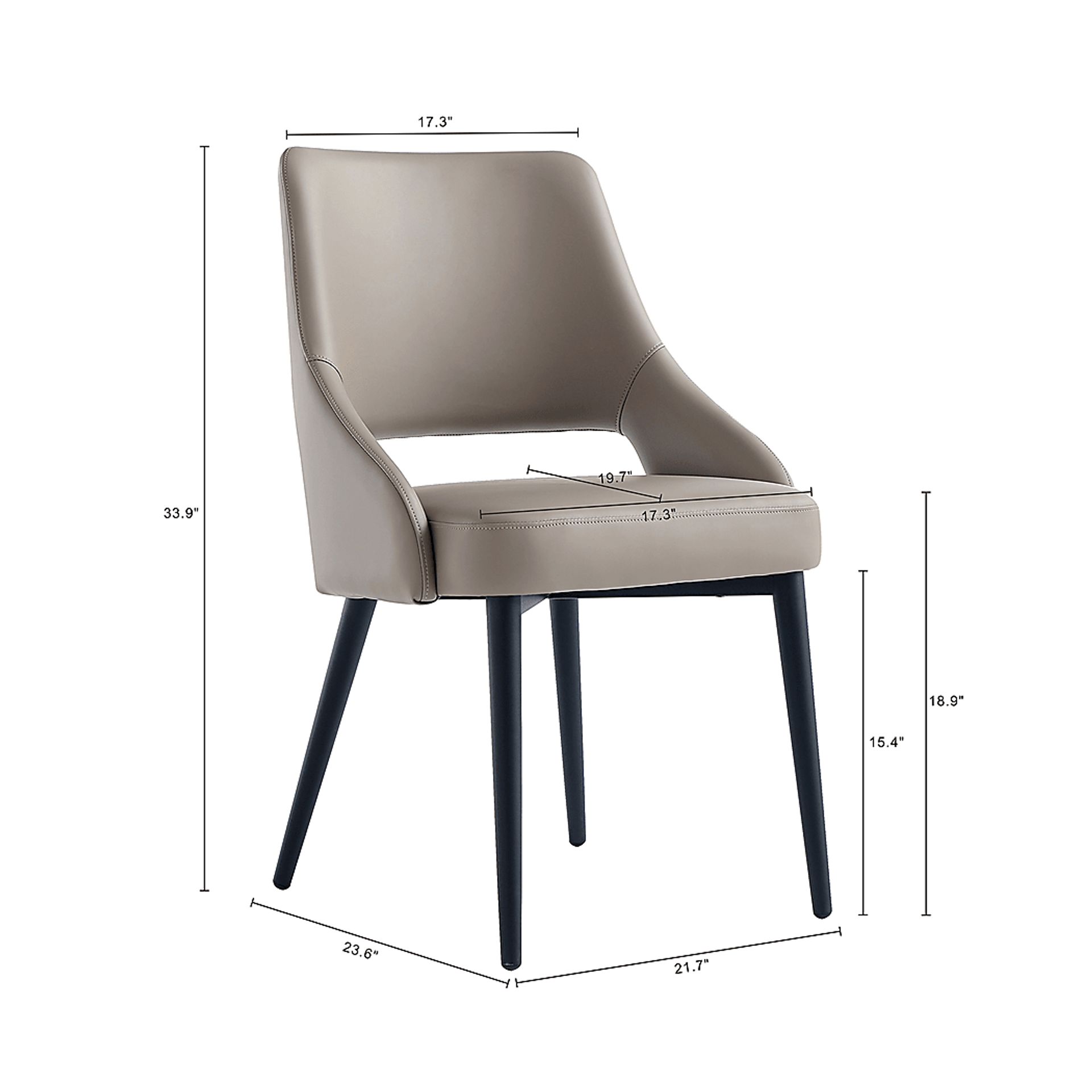 Owlwell Taupe Dining Chair - Image 10