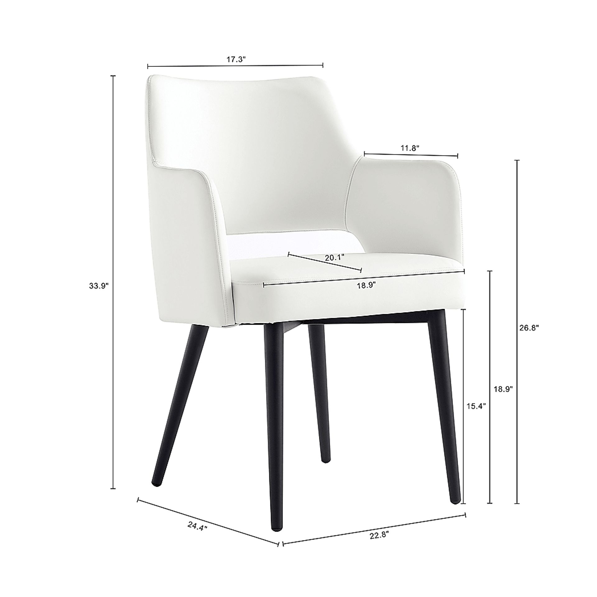 Owlwell White Arm Chair - Image 9