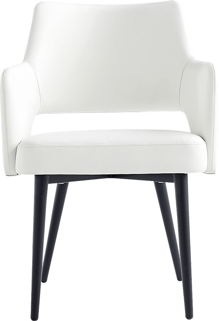 Owlwell White Arm Chair