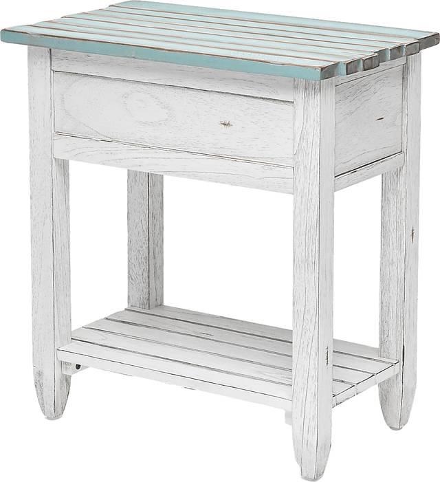 Owoth Blue/White Small Chairside Table - Thumbnail - Image 10