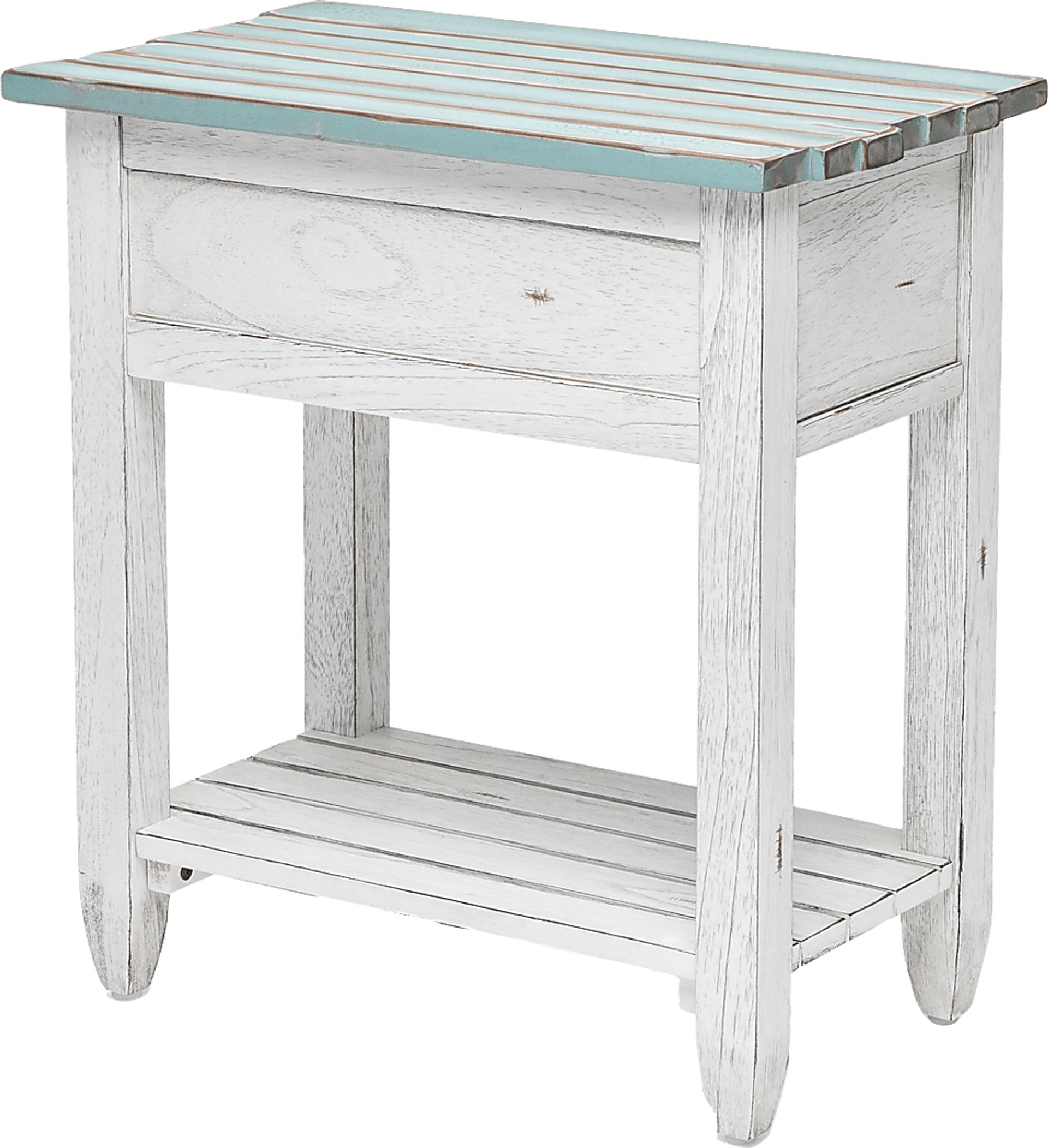 Owoth Blue/White Small Chairside Table - Image 10