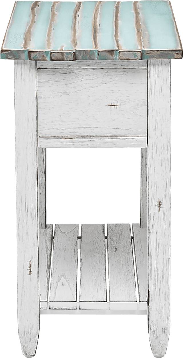 Owoth Blue/White Small Chairside Table - Thumbnail - Image 11
