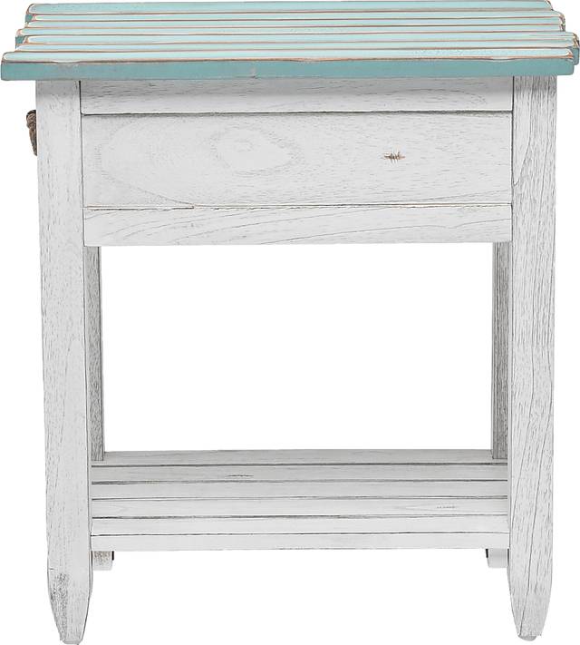 Owoth Blue/White Small Chairside Table - Thumbnail - Image 12