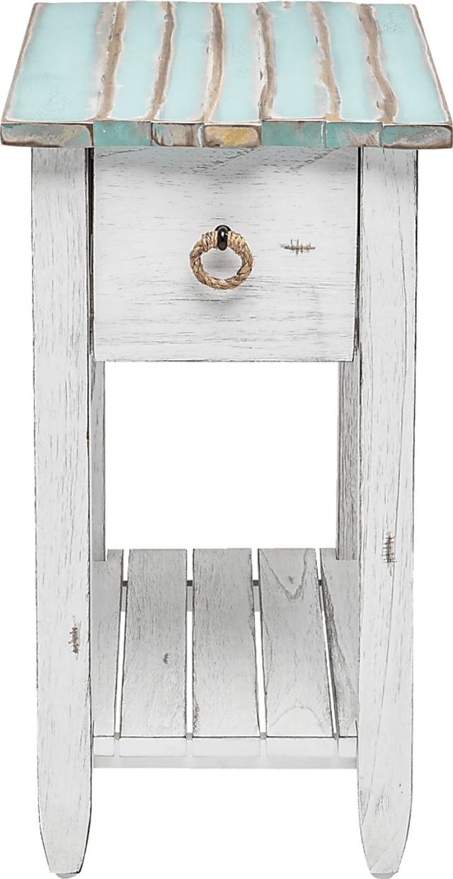 Owoth Blue/White Small Chairside Table - Thumbnail - Image 13