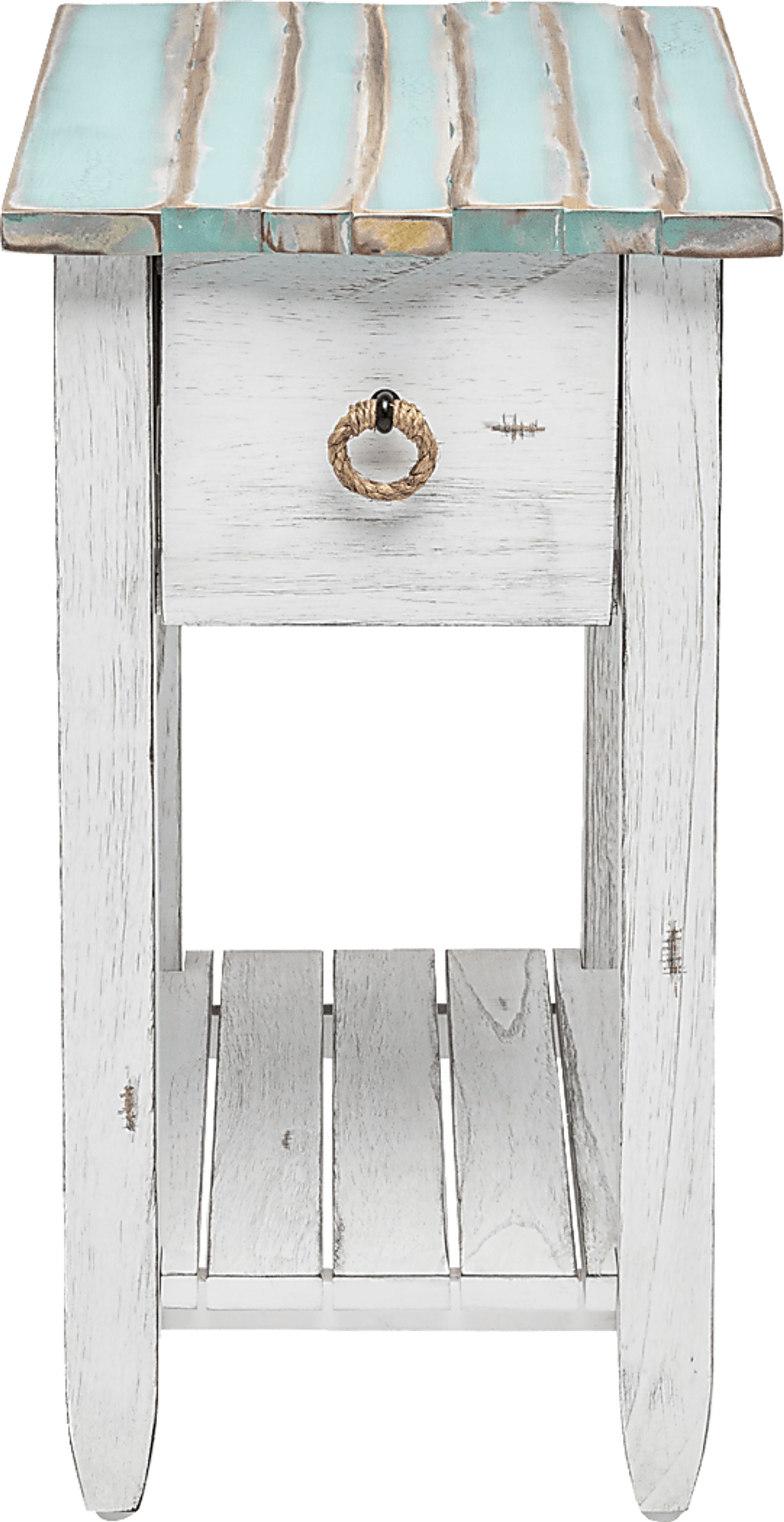 Owoth Blue/White Small Chairside Table - Image 13