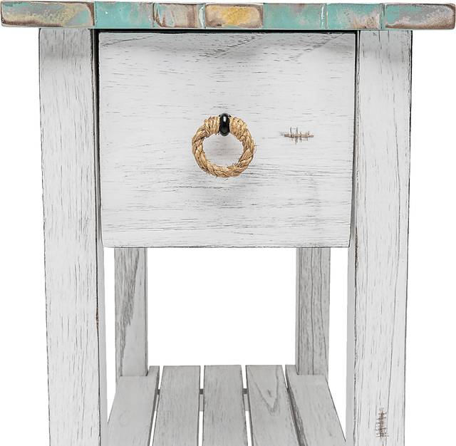 Owoth Blue/White Small Chairside Table - Thumbnail - Image 7