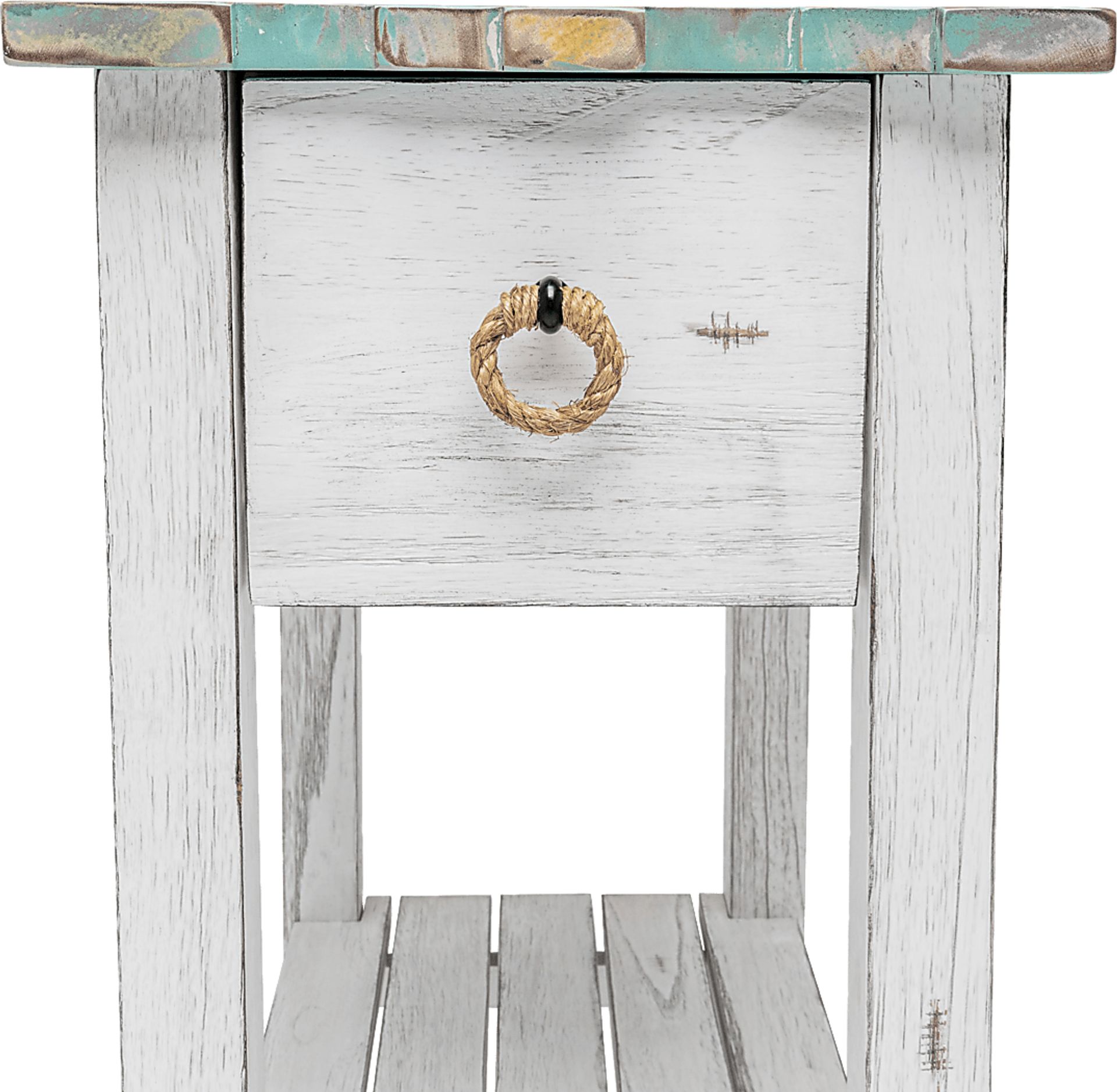 Owoth Blue/White Small Chairside Table - Image 7