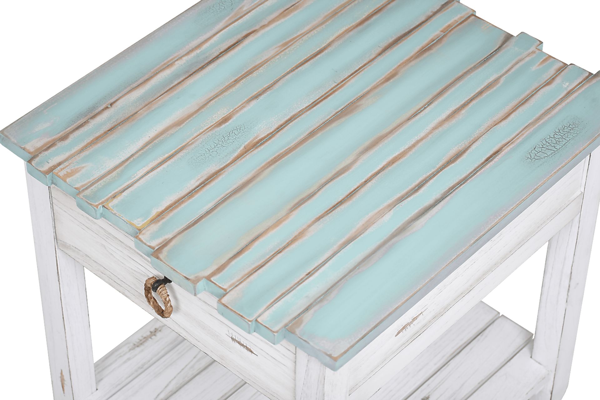 Owoth Blue/White Large End Table - Image 2