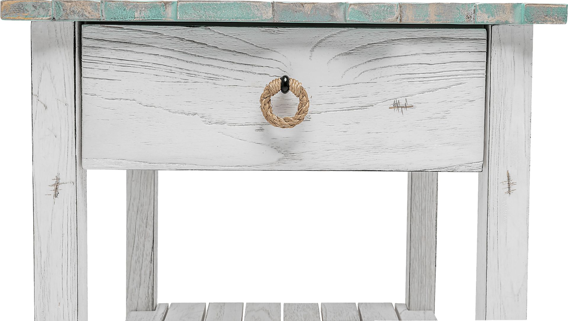 Owoth Blue/White Large End Table - Image 4