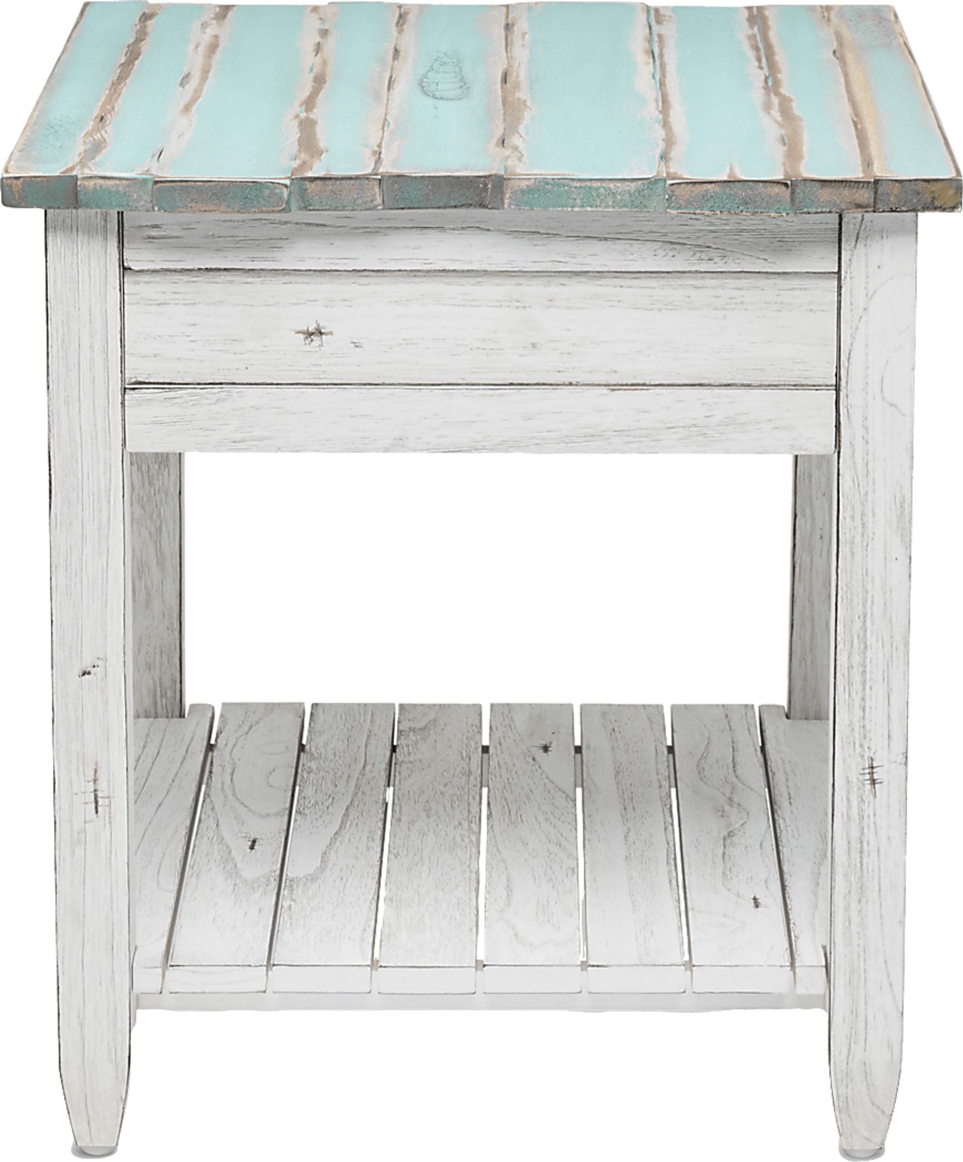 Owoth Blue/White Large End Table - Image 5