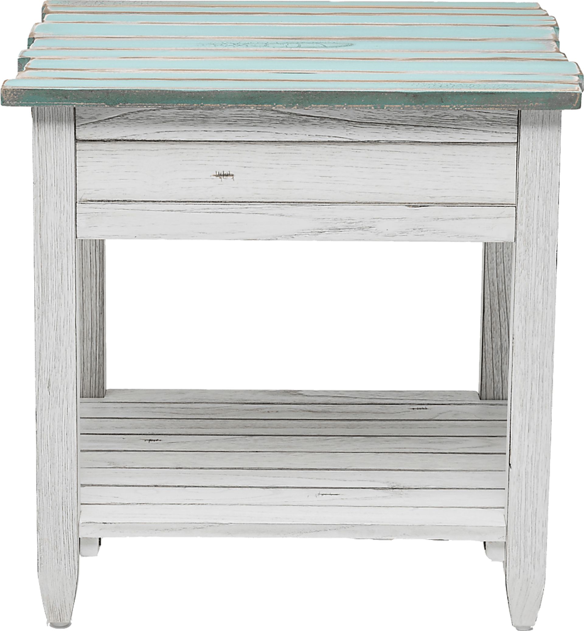 Owoth Blue/White Large End Table - Image 7