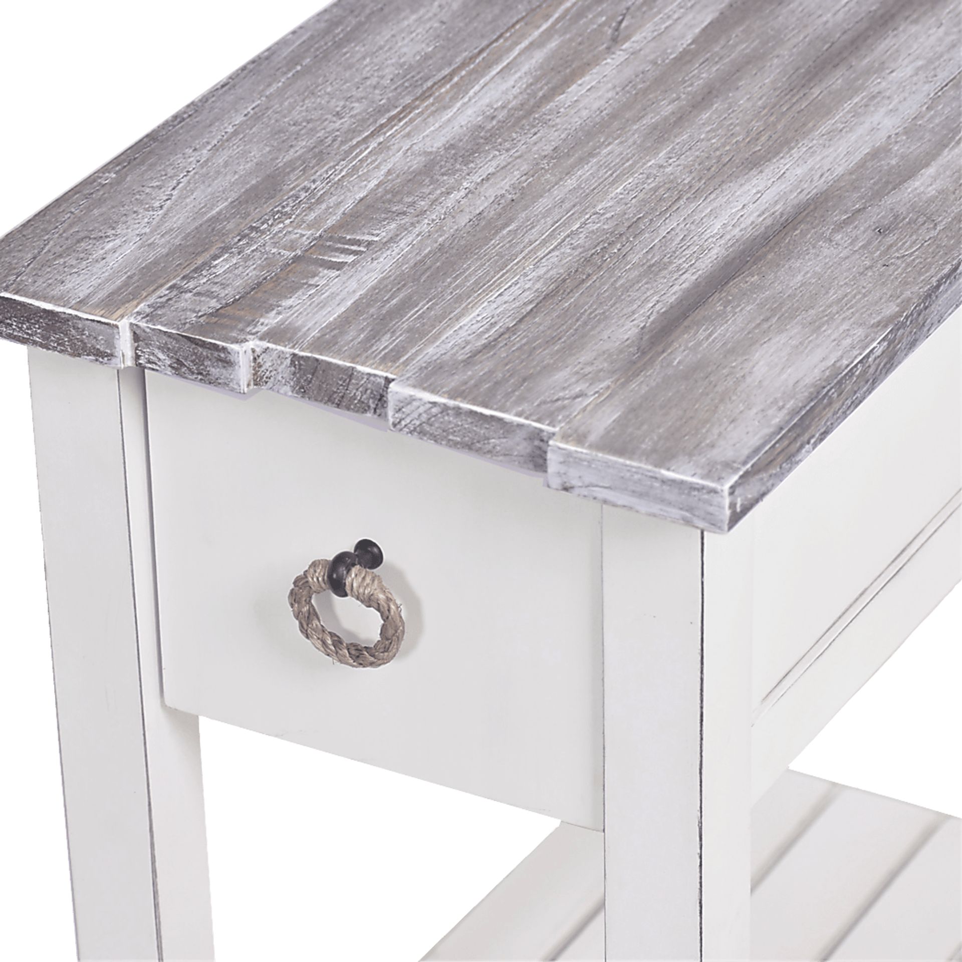 Owoth Gray/White Small Chairside Table - Image 10