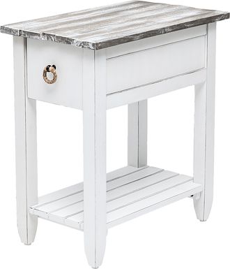 Owoth Gray/White Small Chairside Table