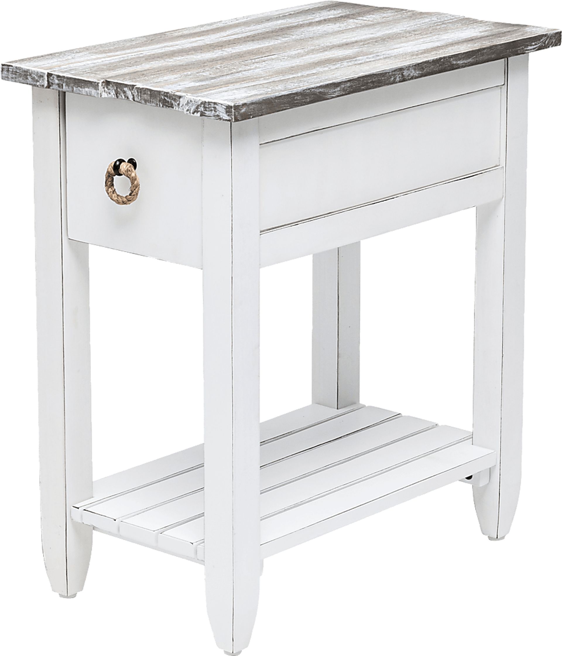Owoth Gray/White Small Chairside Table - Image 1