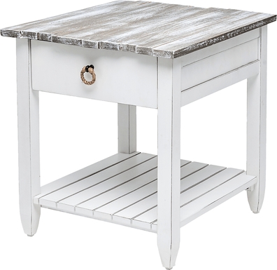 Owoth Gray/White Large End Table