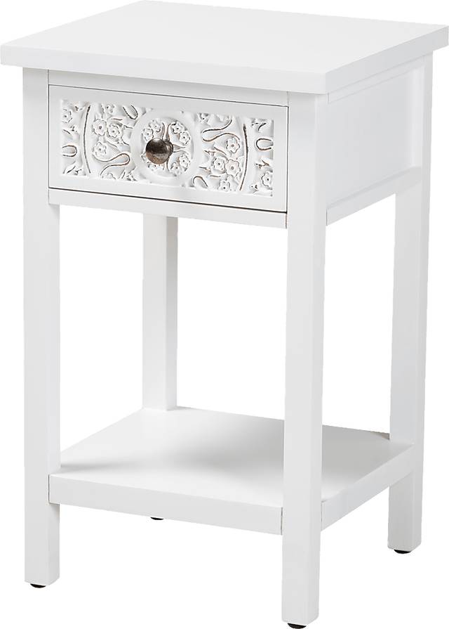Oxenrider White End Table - Thumbnail - Image 1