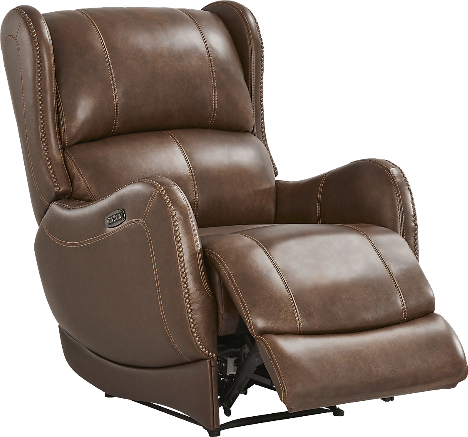 Oxford Square Brown Dual Power Recliner - Image 4