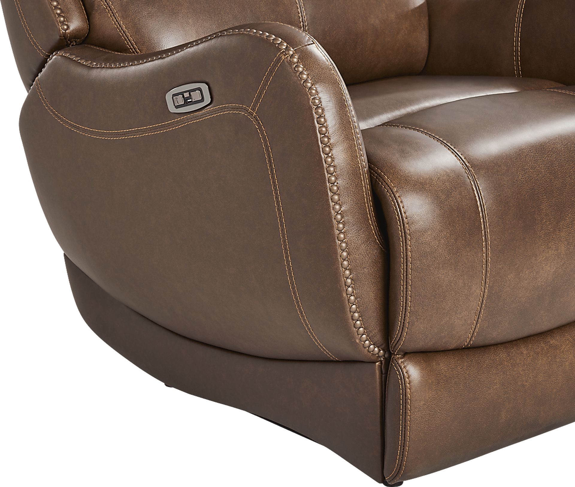Oxford Square Brown Dual Power Recliner - Image 6