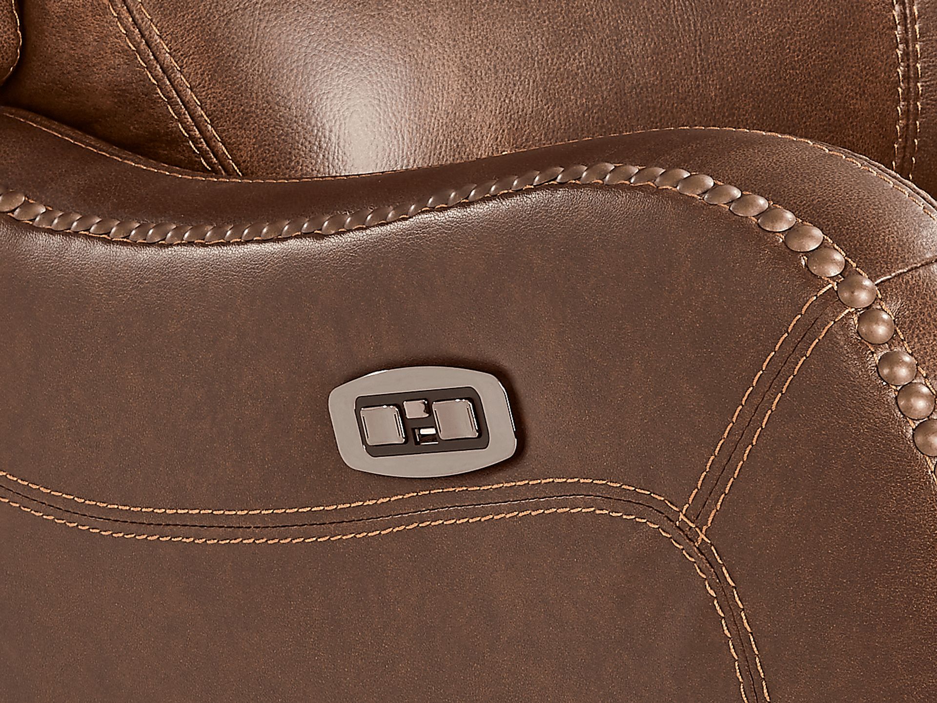 Oxford Square Brown Dual Power Recliner - Image 7