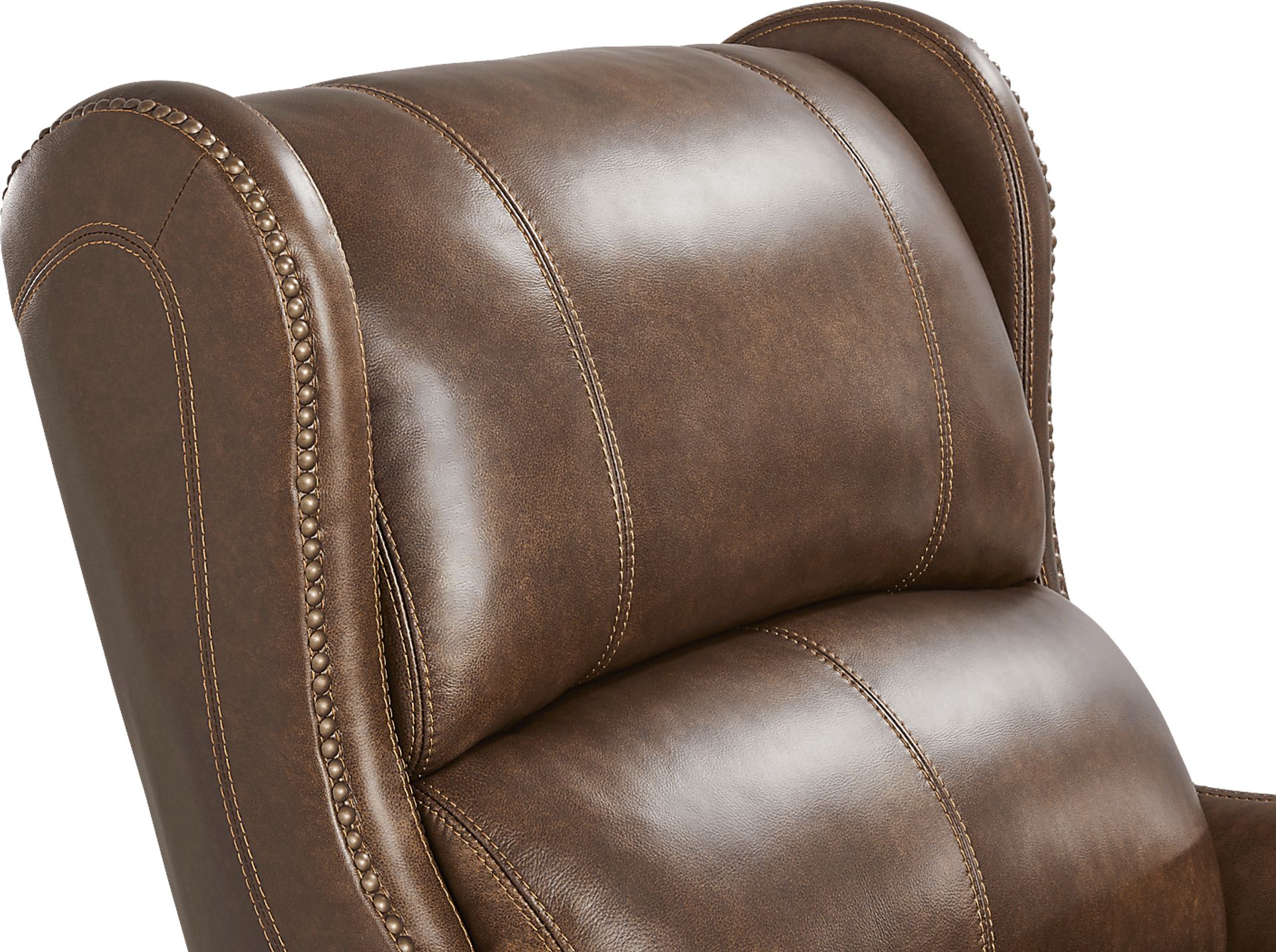 Oxford Square Brown Dual Power Recliner - Image 9