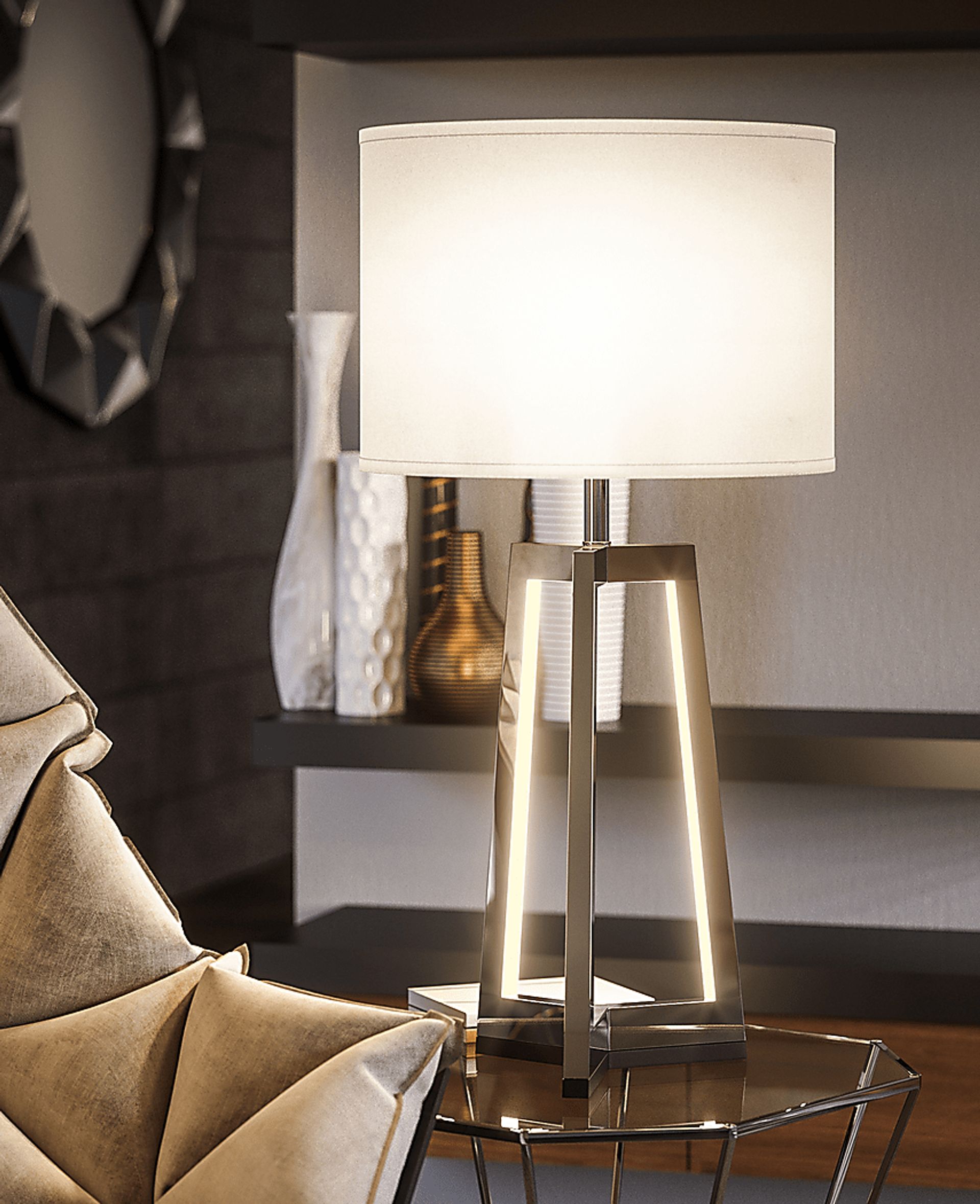 Oxnard Way Silver Lamp - Image 2