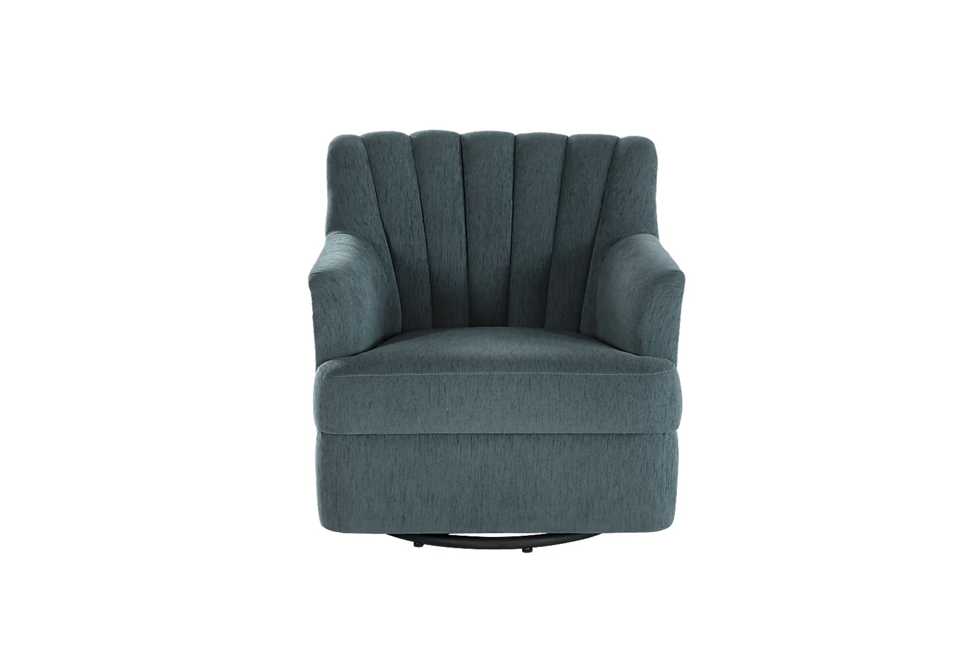 Oxon Blue Swivel Accent Chair - Image 2