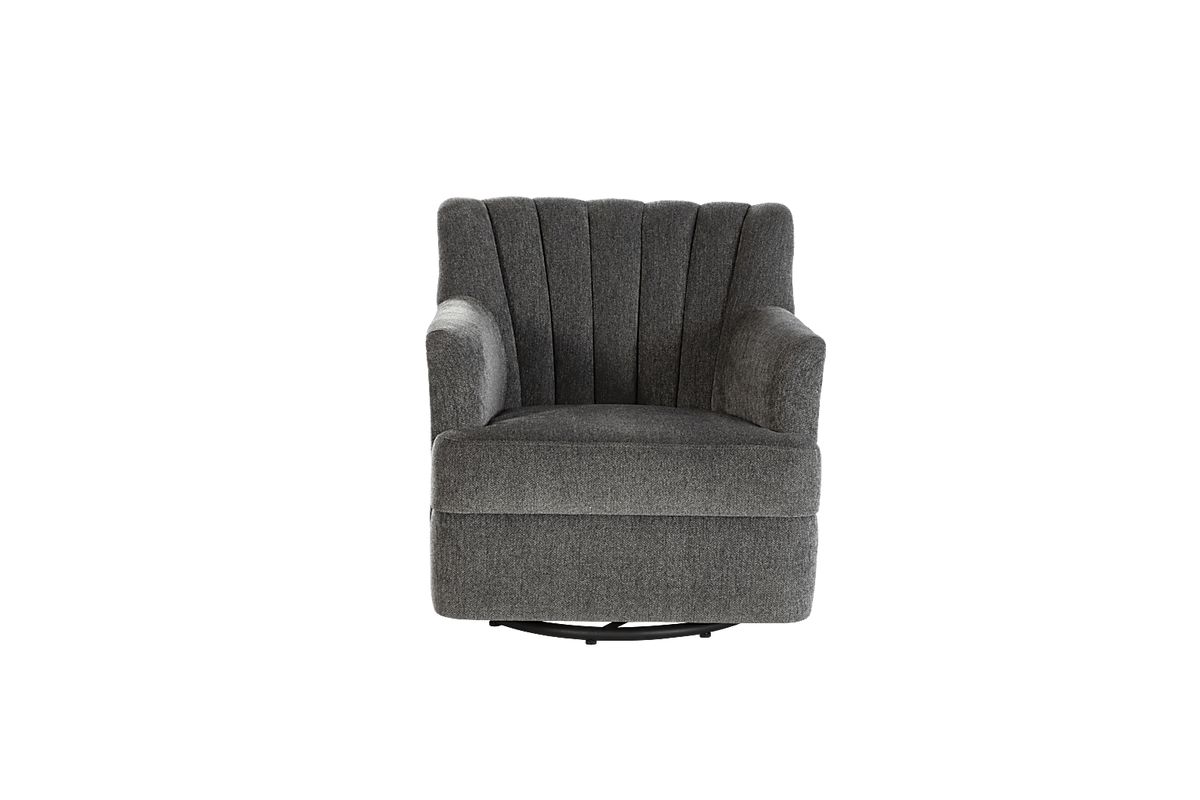 Oxon Gray Cotton,Polyester Fabric Swivel Accent Chair | Rooms to Go