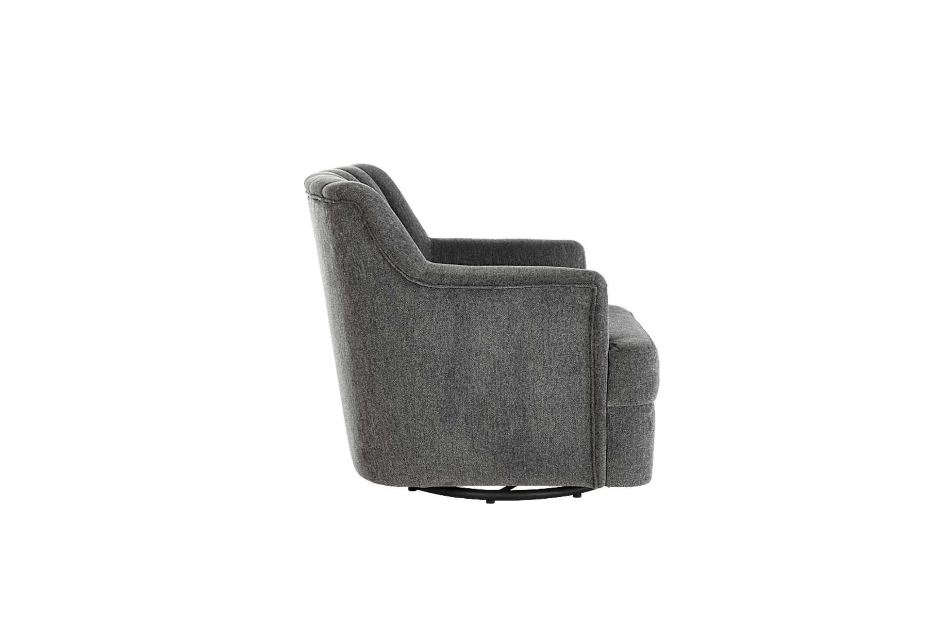 Oxon Dark Gray Swivel Accent Chair - Image 3