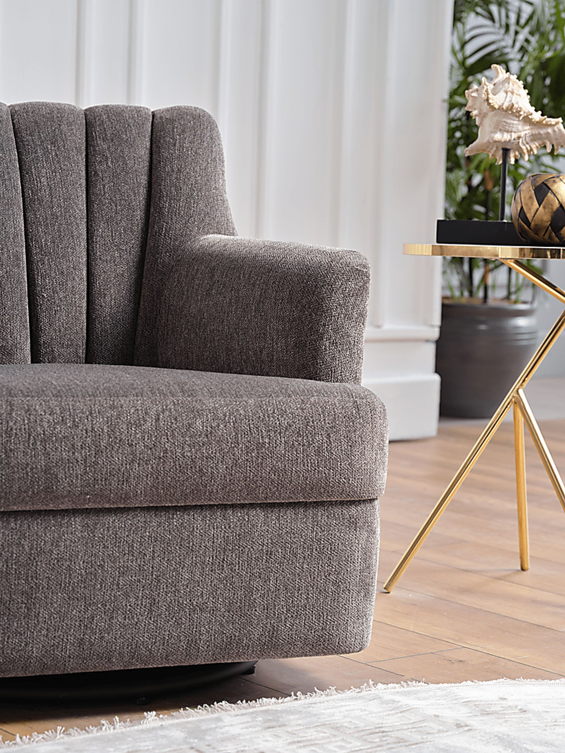 Oxon Dark Gray Swivel Accent Chair - Image 5