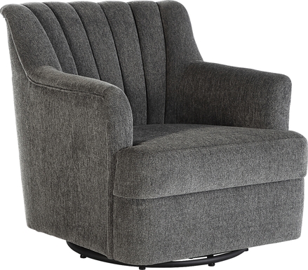 Oxon Dark Gray Swivel Accent Chair