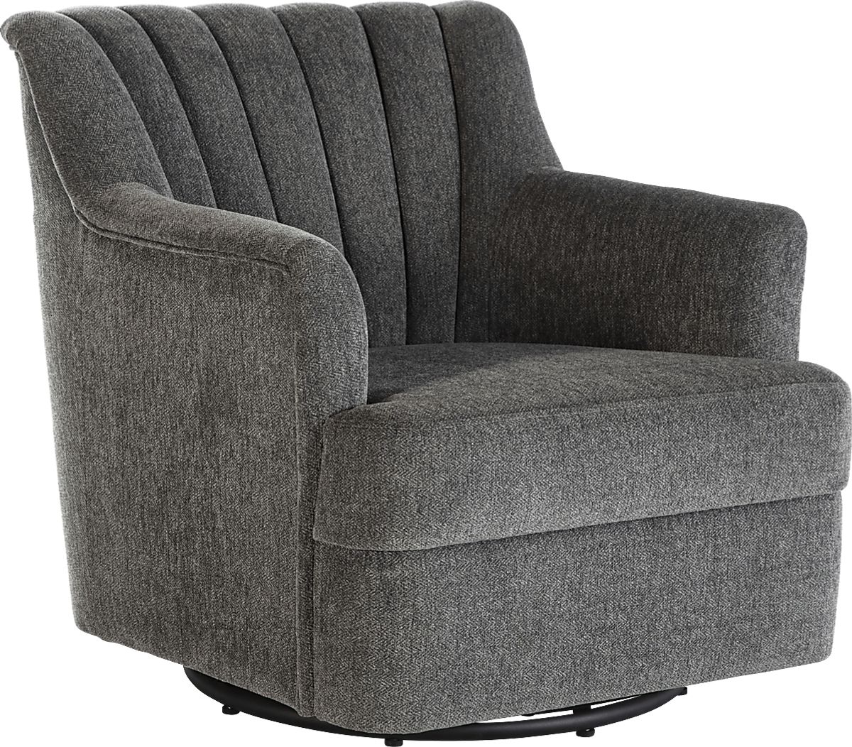 Oxon Gray Cotton,Polyester Fabric Swivel Accent Chair | Rooms to Go