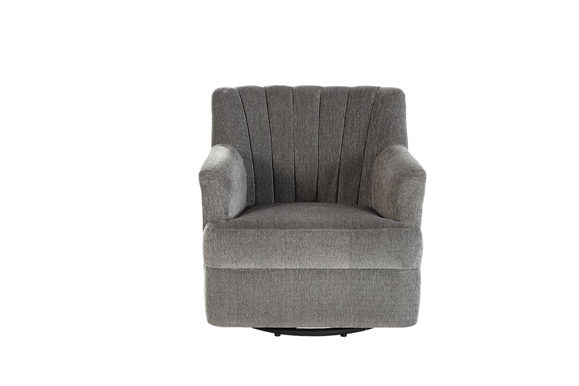 Oxon Gray Swivel Accent Chair Rooms To Go