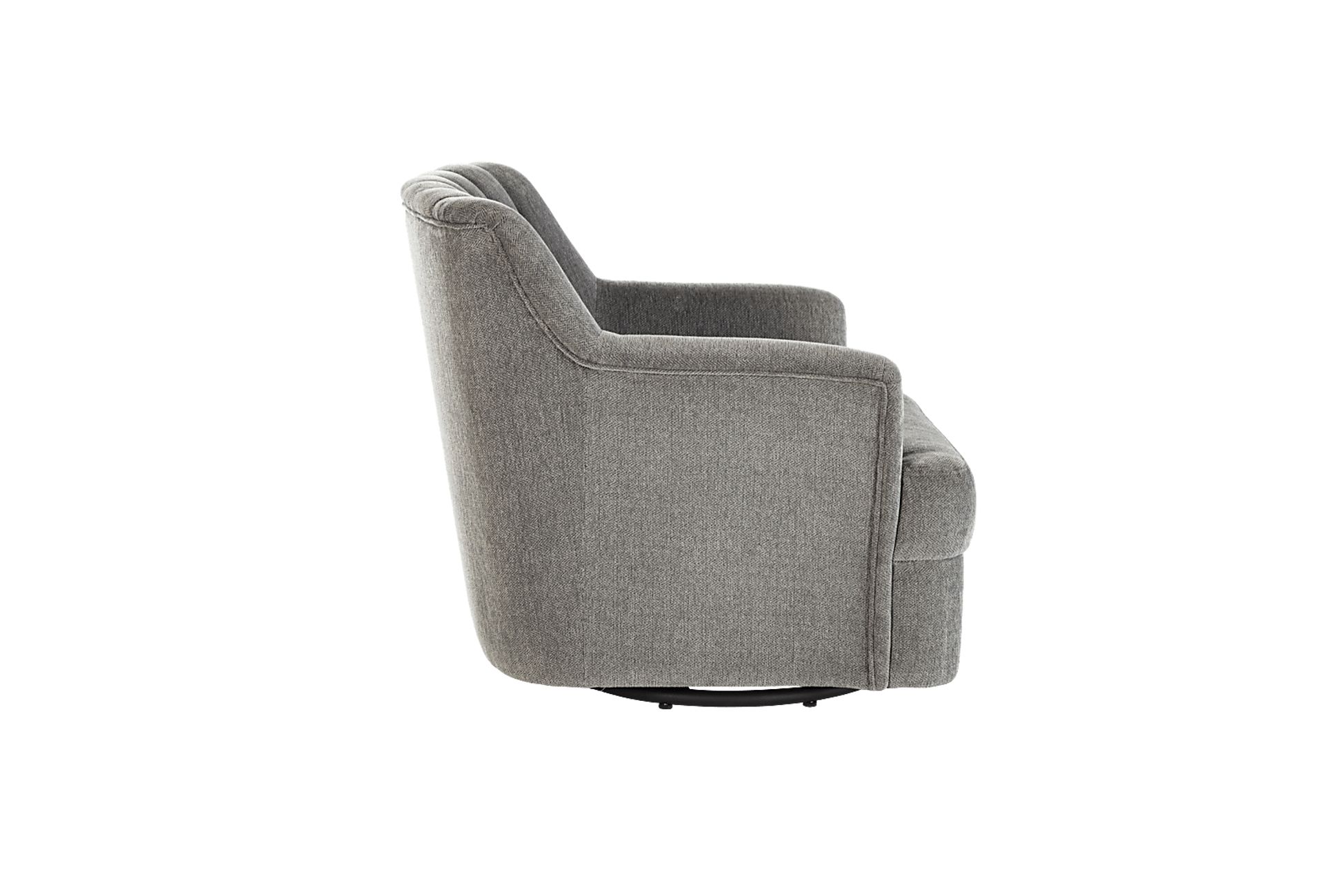 Oxon Gray Swivel Accent Chair - Image 3