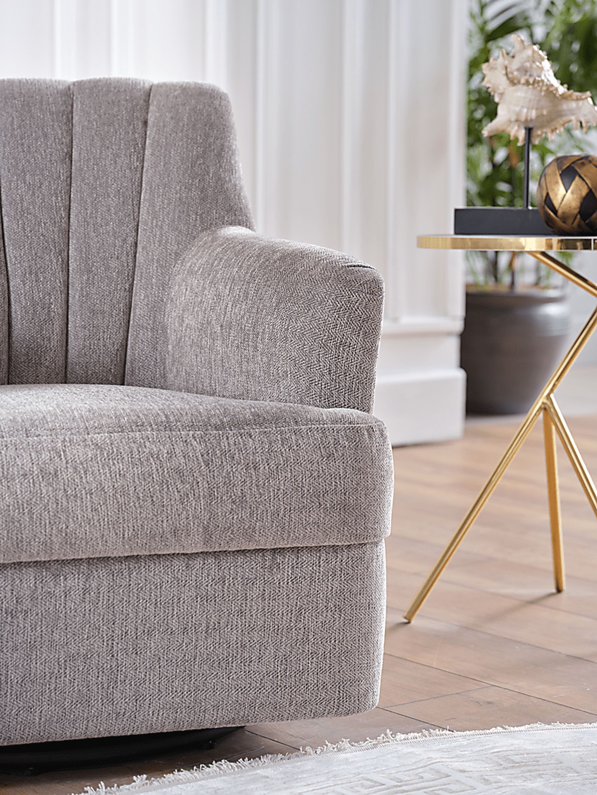 Oxon Gray Swivel Accent Chair - Image 6