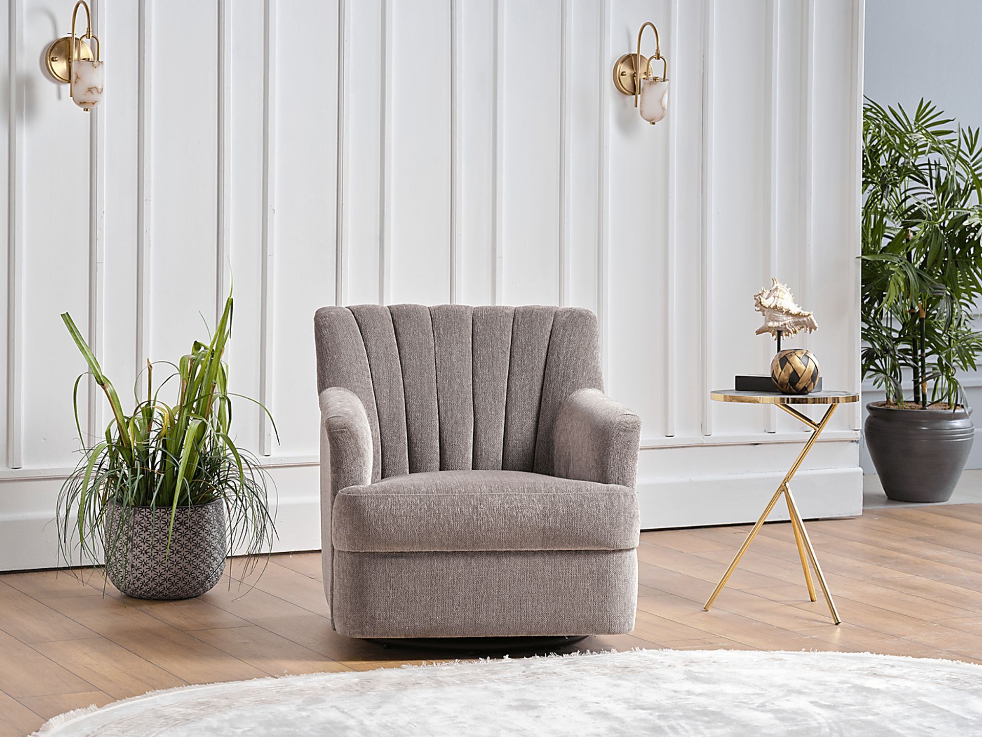 Oxon Gray Swivel Accent Chair - Image 7