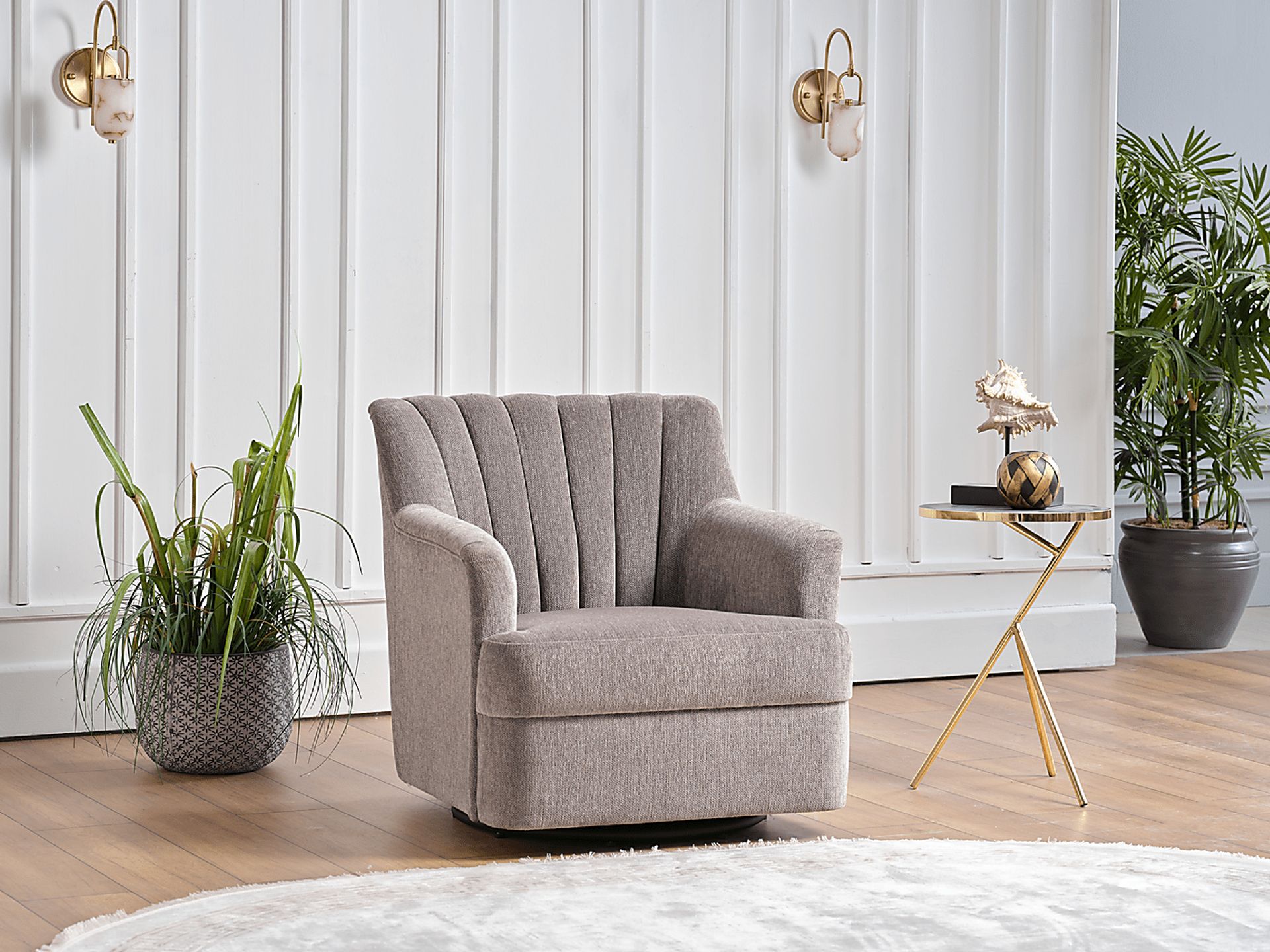 Oxon Gray Swivel Accent Chair - Image 8