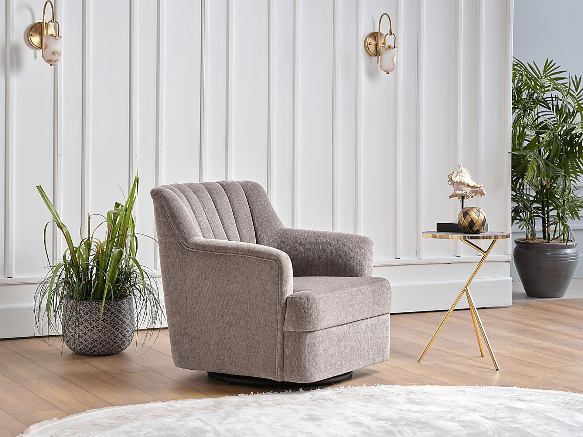 Oxon Gray Swivel Accent Chair - Image 10