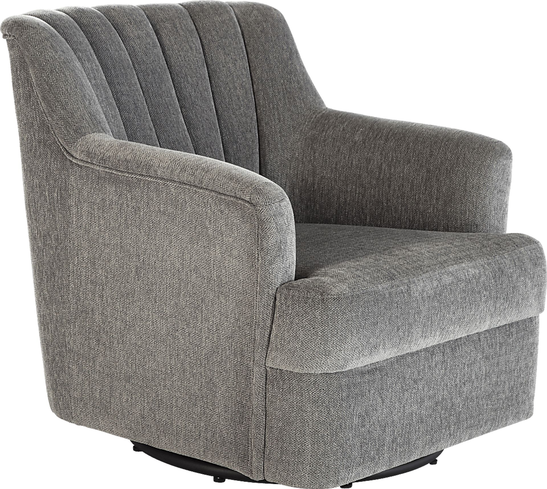 Oxon Gray Swivel Accent Chair - Image 1