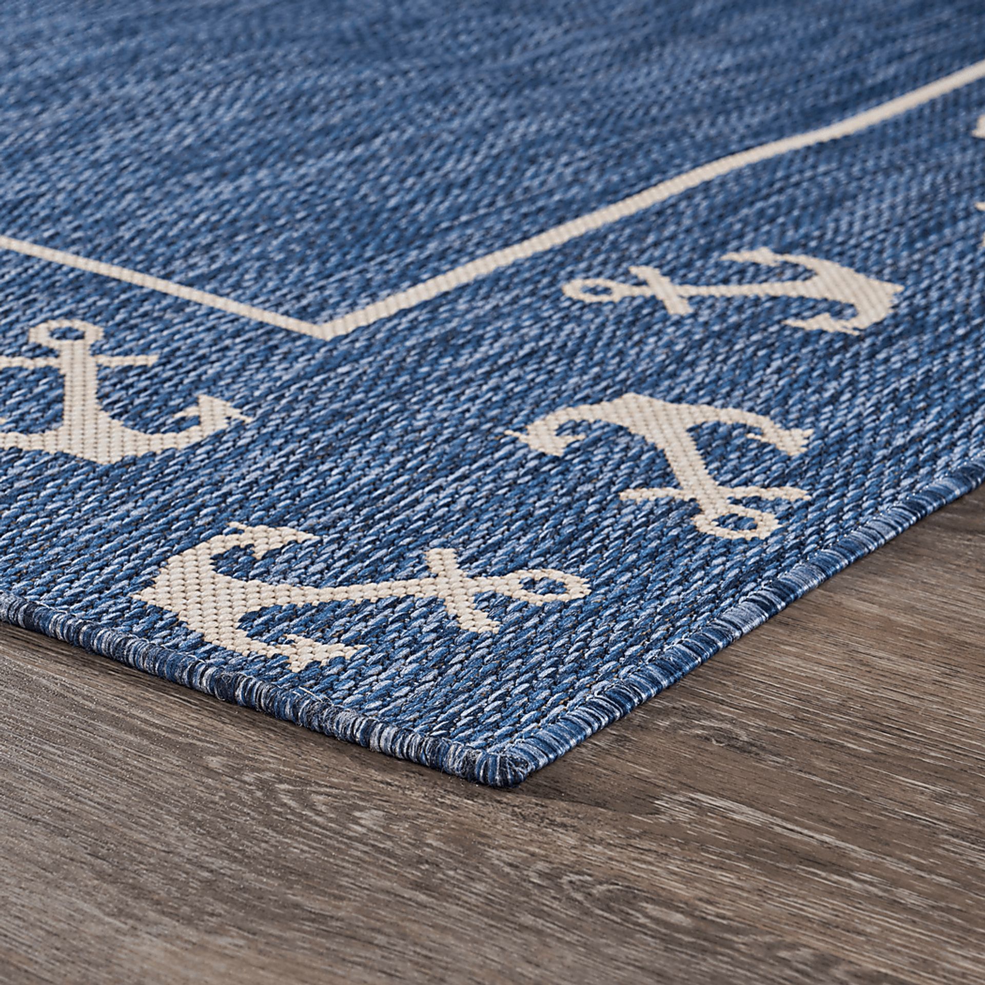 Oyufi Blue 5'3 x 7' Indoor/Outdoor Rug - Image 4