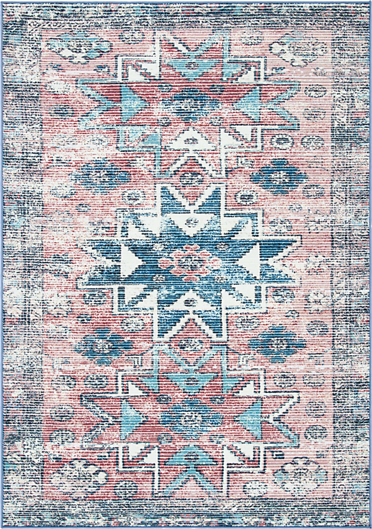 Ozavi Blue,Pink Rugs Rooms to Go