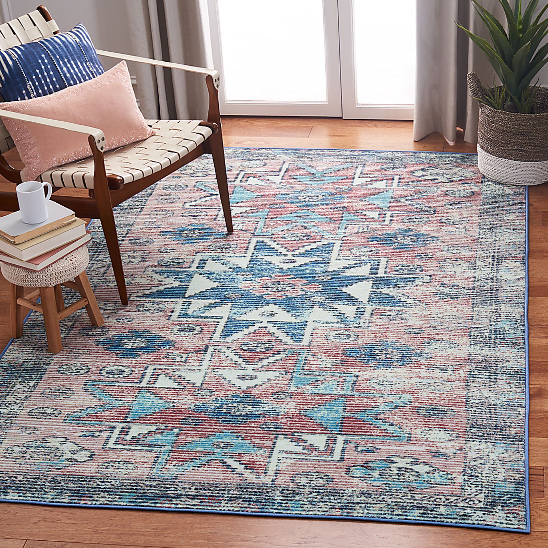 Ozavi Pink/Blue 7'9 x 10' Rug - Image 2