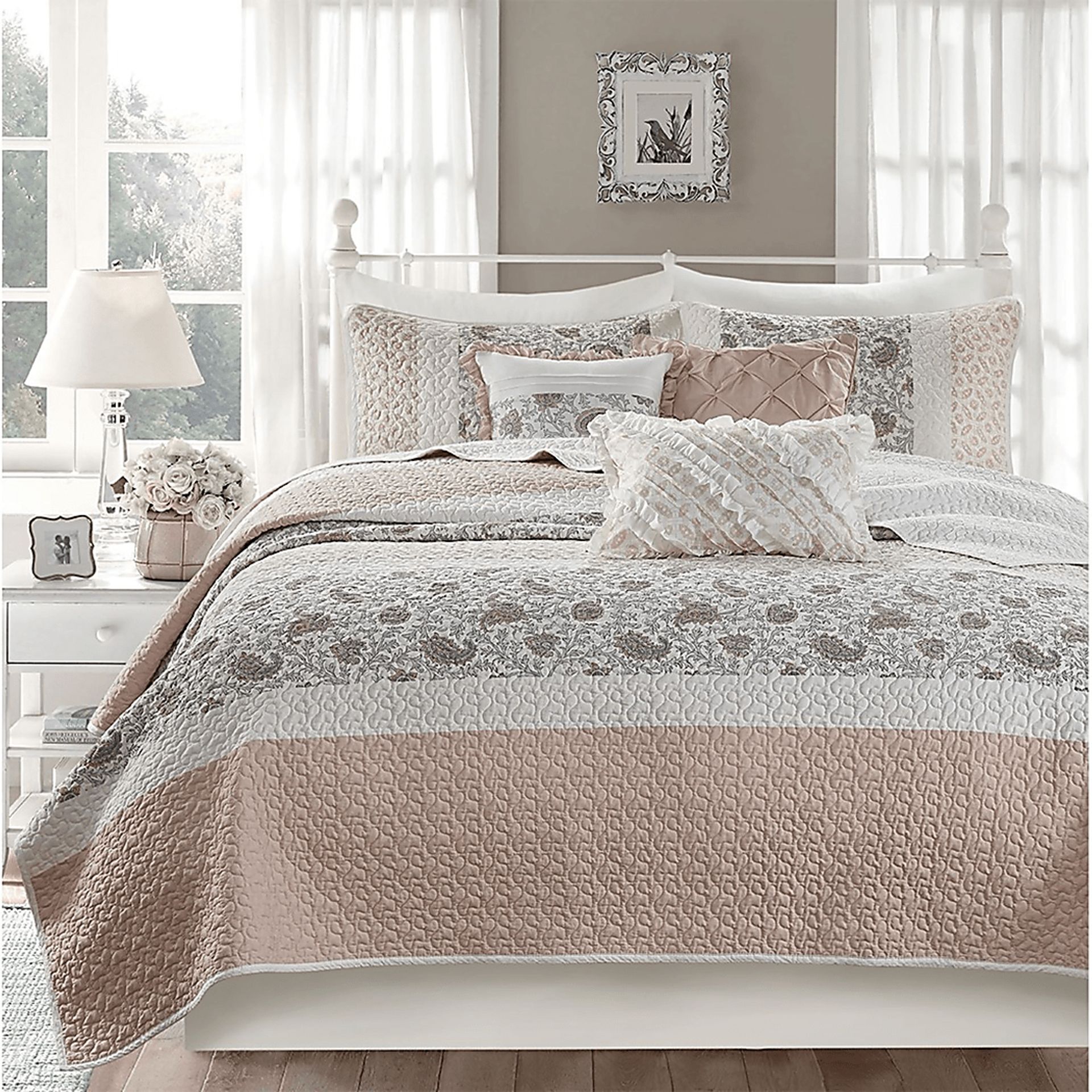 Pabl Blush 6 pc King/ Cal King Quilt Set - Image 2