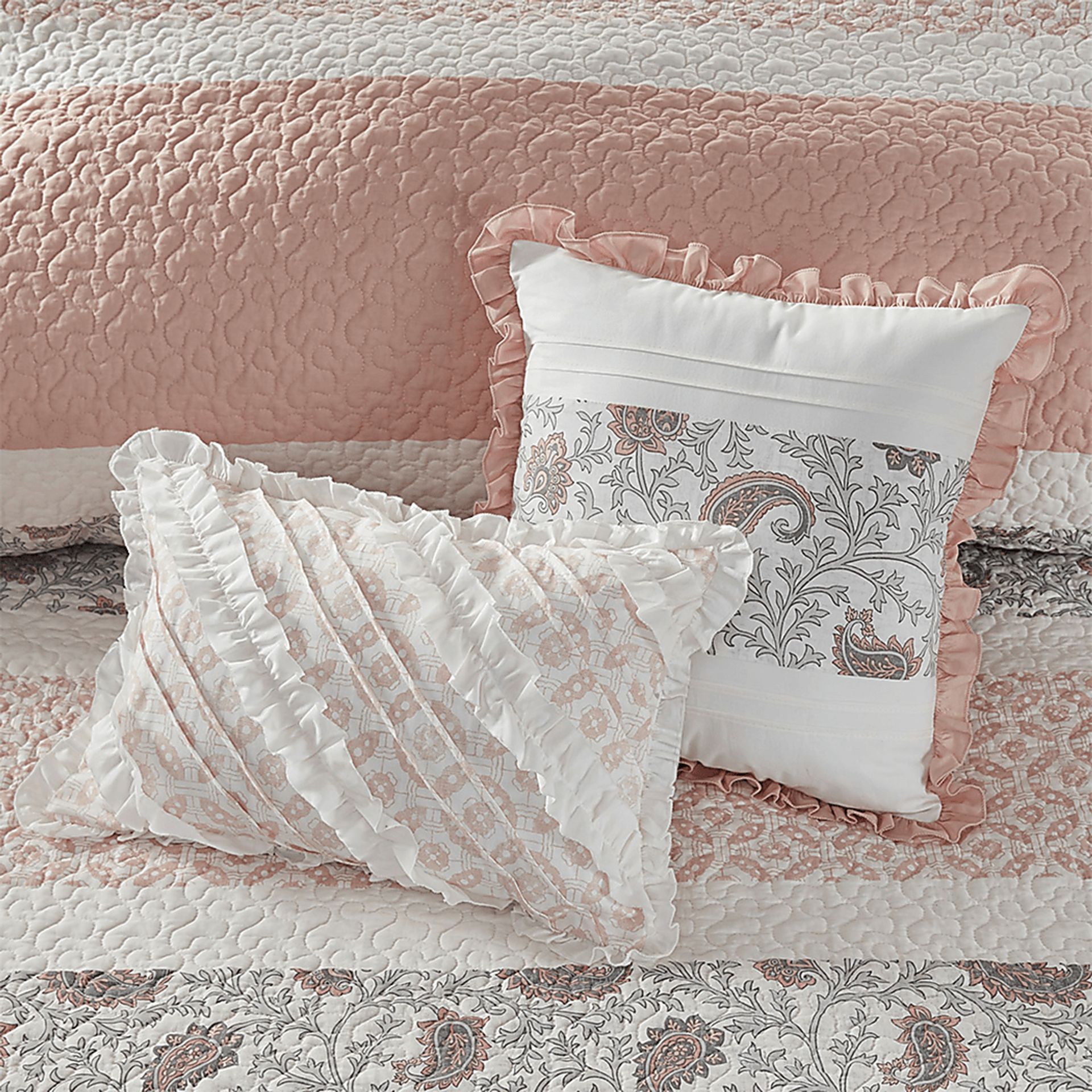 Pabl Blush 6 pc King/ Cal King Quilt Set - Image 7