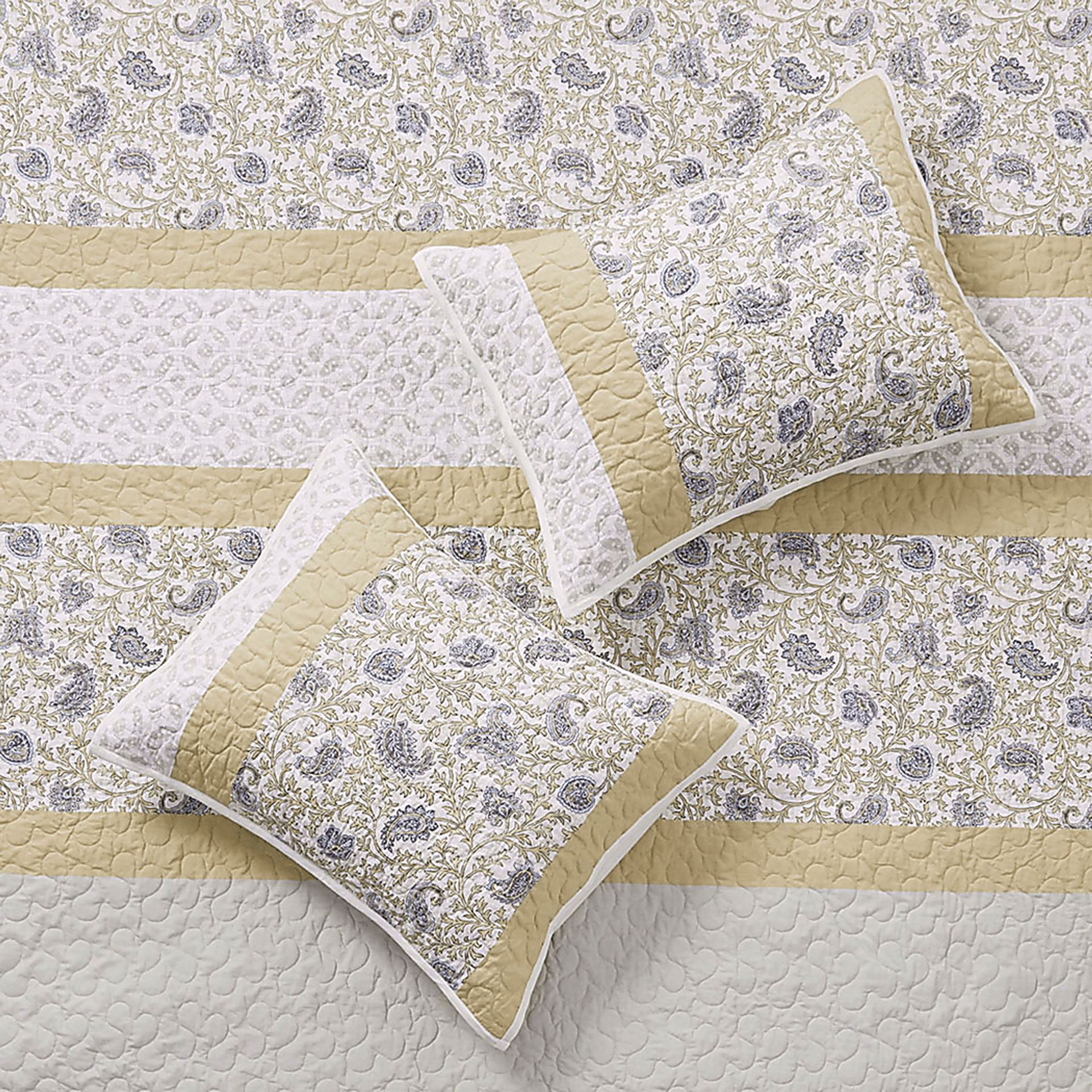 Pabl Yellow 6 pc King/Cal King Quilt Set - Image 5