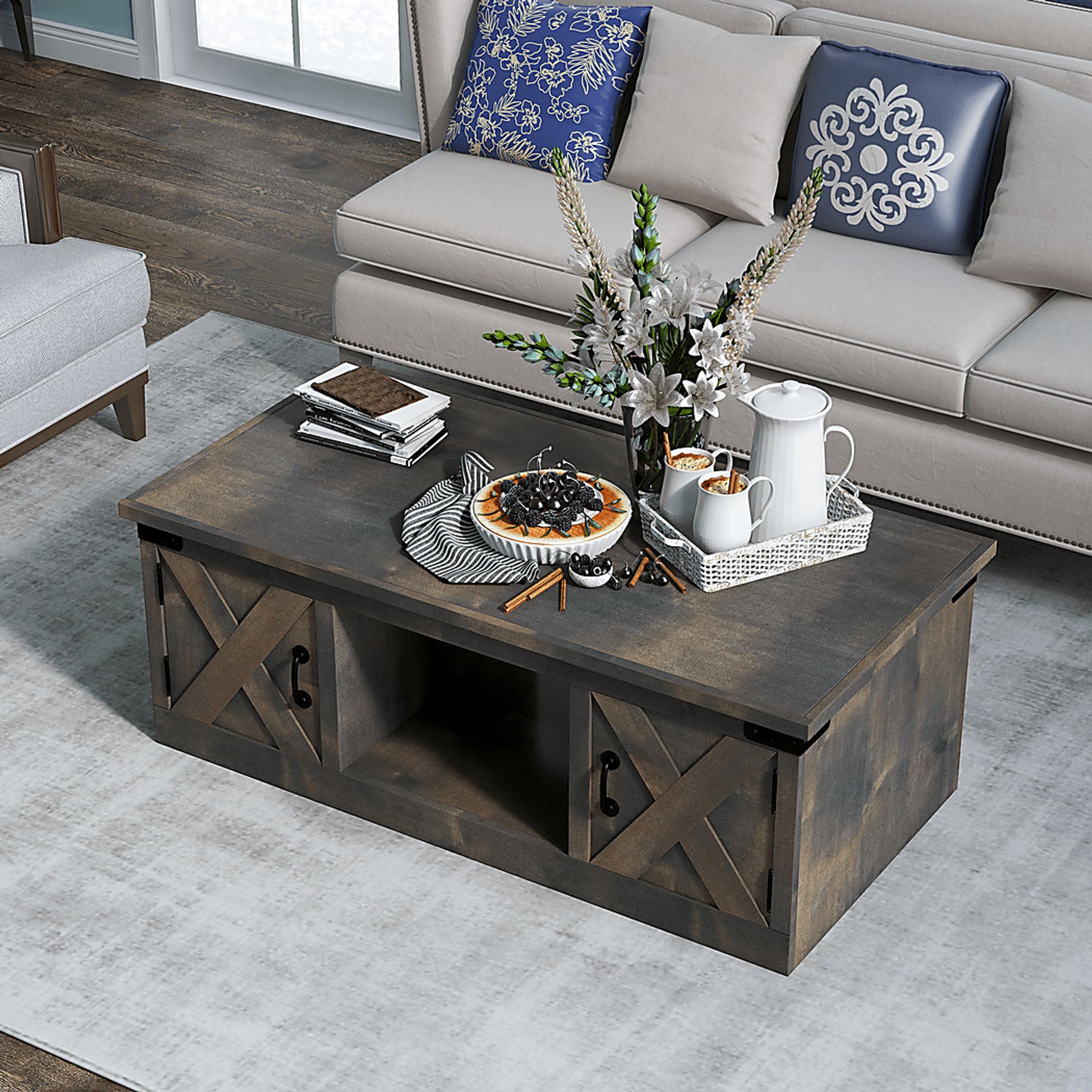 Wapegue Dark Brown Coffee Table - Image 5