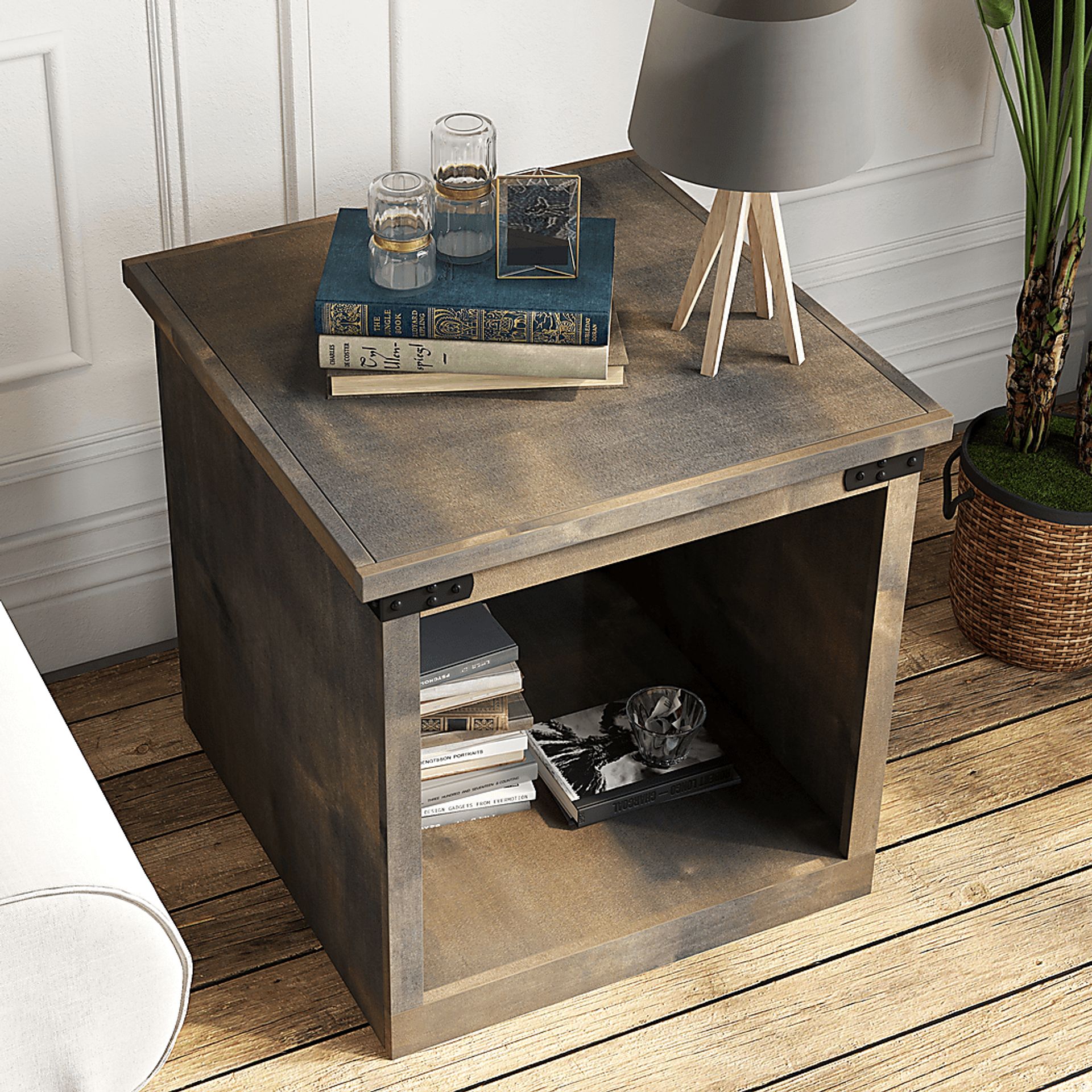 Wapegue Dark Brown End Table - Image 8