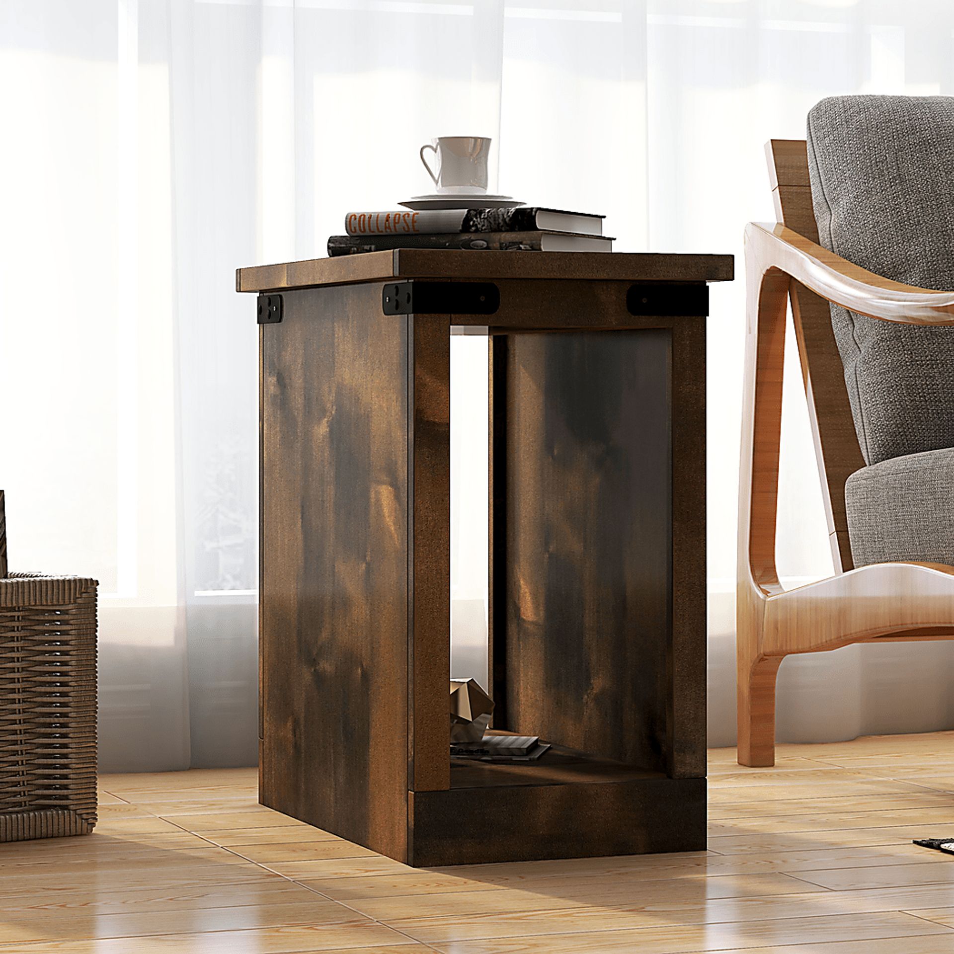 Wapegue Dark Brown Nightstand - Image 2