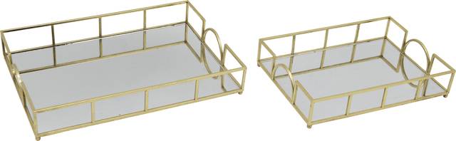 Pacemont Gold Tray, Set of 2 - Thumbnail - Image 1